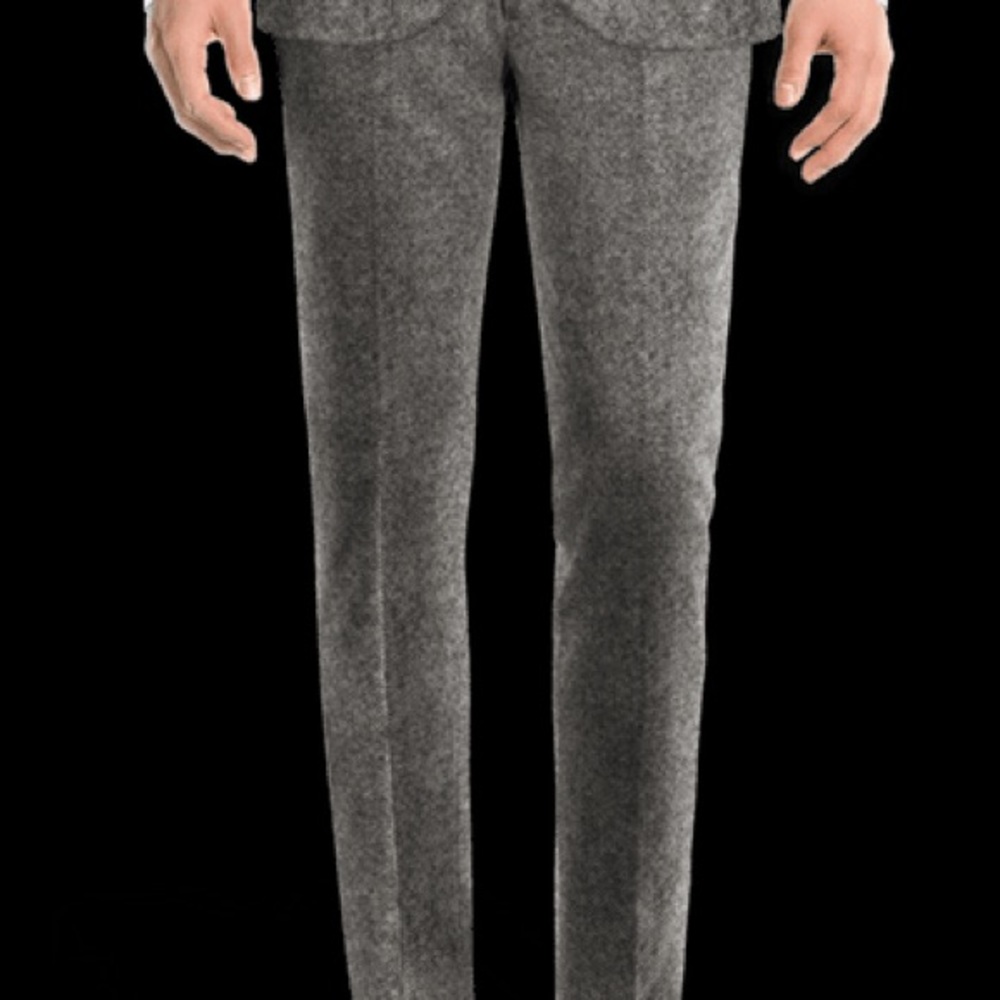 Hockerty Men’s Gray Tweed Suit Trousers